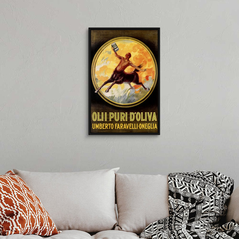 «Olive Olive, Olii Puri dOliva», affiche rétro par Leonetto Cappiello, reproduction encadrée sur toile Leonetto Cappiello