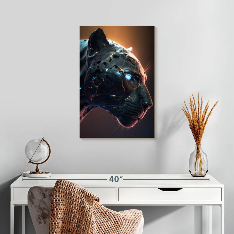 Brampt The Panther's Face, 24" H x 16" W