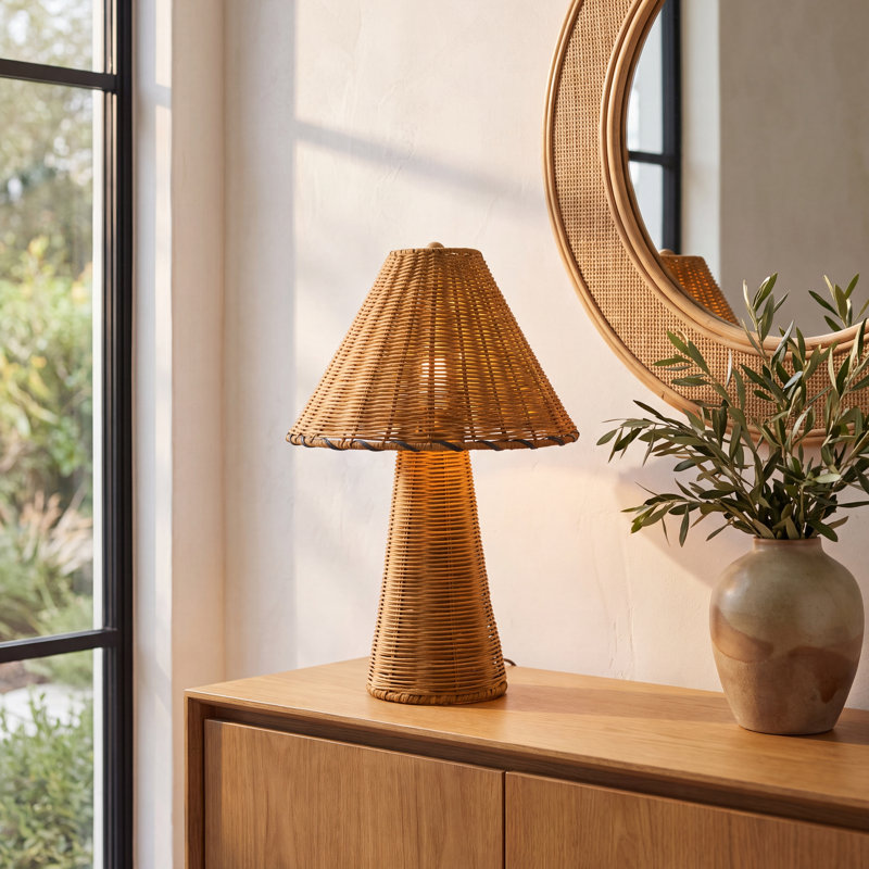 Aldona Table Lamp, Dark Brown, Dark Brown
