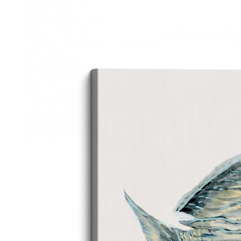 Sea Wanderer rayé sur toile, Toile tendue, H 12 po x l 12 po