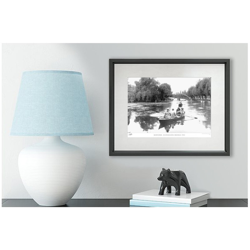 Bedford, Suspension Bridge 1921 - Single Picture Frame Print, 45cm H X 60cm W x 2cm D