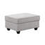 Canapé modulaire et repose-pieds modulaire en lin gris clair 8 pièces Leo