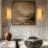Linear LED Gold Flush Mounted Wall Sconce Dimmable with Striped Texture Clear Panel-1529187034-1529187039