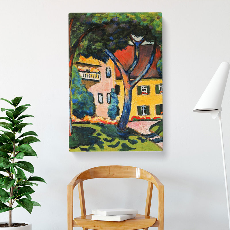 House In Tagersee by August Macke - Wrapped Canvas, 76cm H x 50cm W x 3cm D