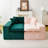 Pink&Green Turtle Velvet Double Chaise Lounge Multifunctional Lazy Sofa-843493908