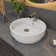 Alfi Brand 19.13'' White Porcelain Circular Bathroom Sink with Overflow