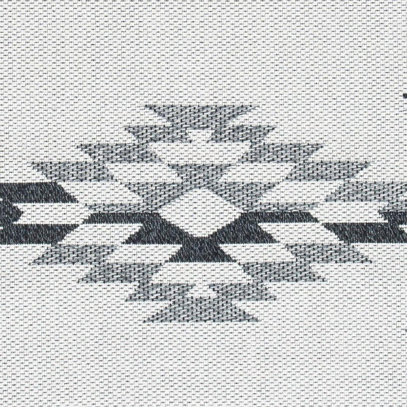Stansfield Southwestern Black/Light Grey Area Rug, Rectangle 2'1" x 5'
