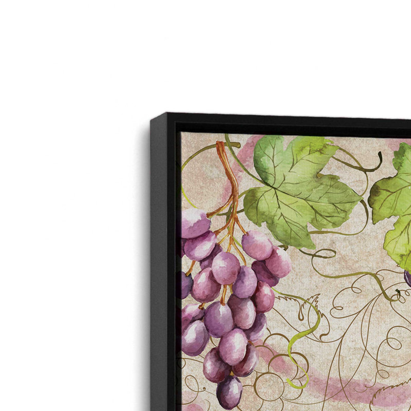 «Red Wine Still Life» par Nicole DeCamp, reproduction d'art, H 21,5 po x l 21,5 po, Noir, Toile avec cadre