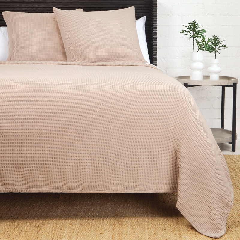 Balboa Waffle Blanket, Sand, King