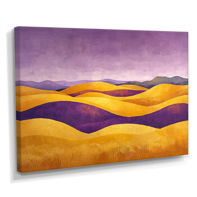 Countryside Golden Hills At Twilight I - Impression sur toile encadrée campagne