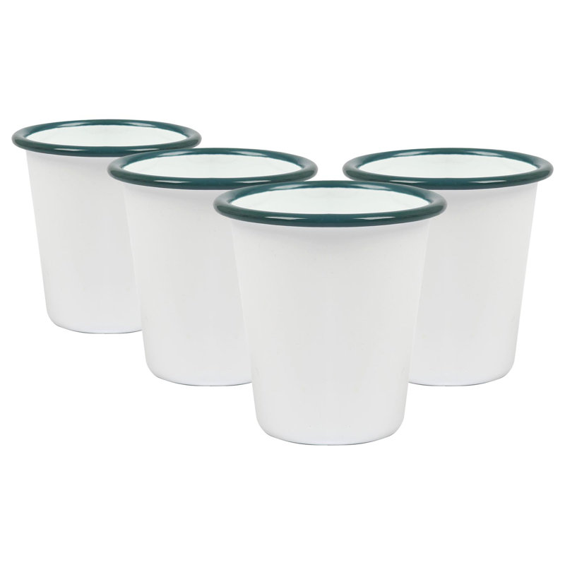 300ml Enamel Drinking Glass, 4, Green