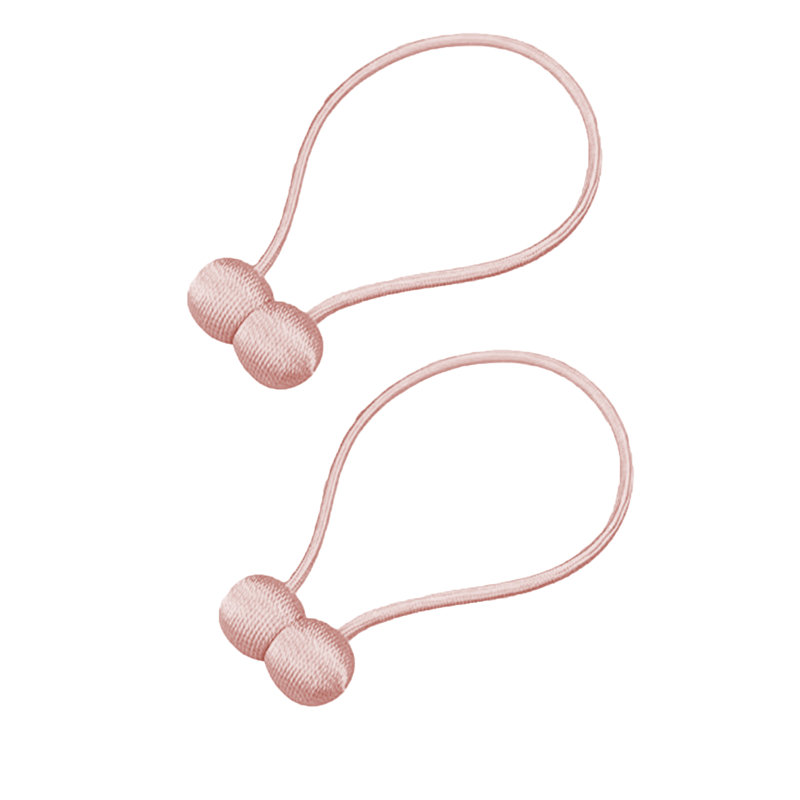 18.5" Magnetic Earpiece Curtain Tiebacks 2 Pack, Pink