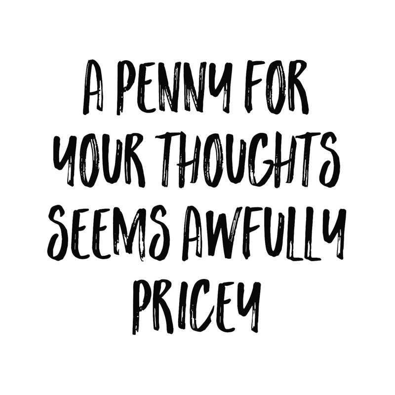 " Penny Thoughts " Mixed Media Print, 12" H x 12" W