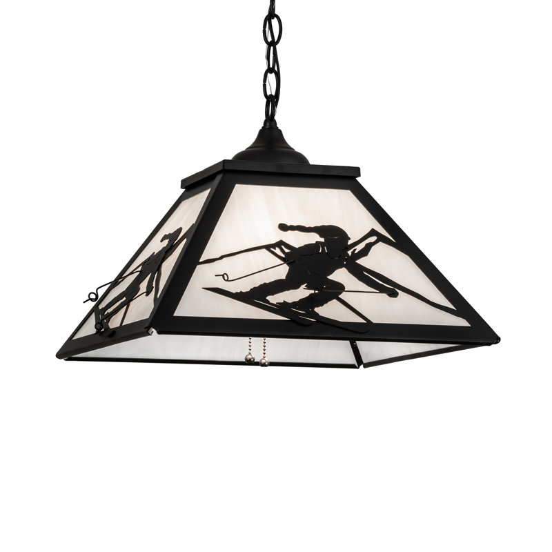 Luminaire suspendu conique unique à 2 lumières
