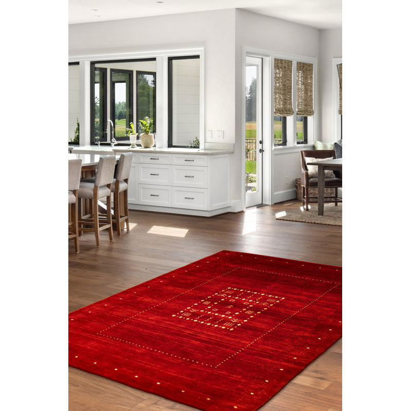 Tapis rectangulaire unique de 4 pi 7 po x 6 pi 7 po