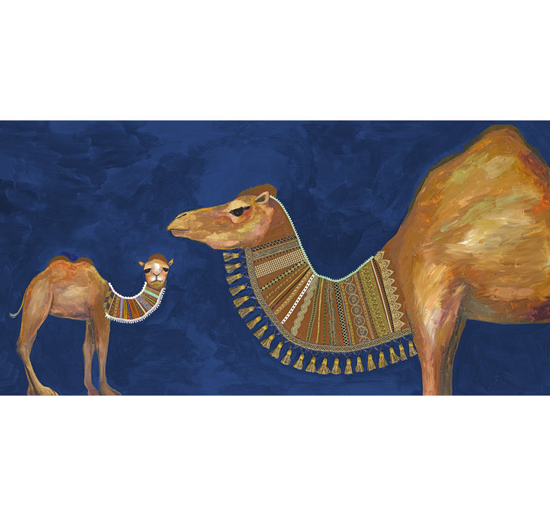 «Baby Camel» par Eli Halpin - reproduction d'art sur toile, H 18 po x l 36 po, Toile tendue