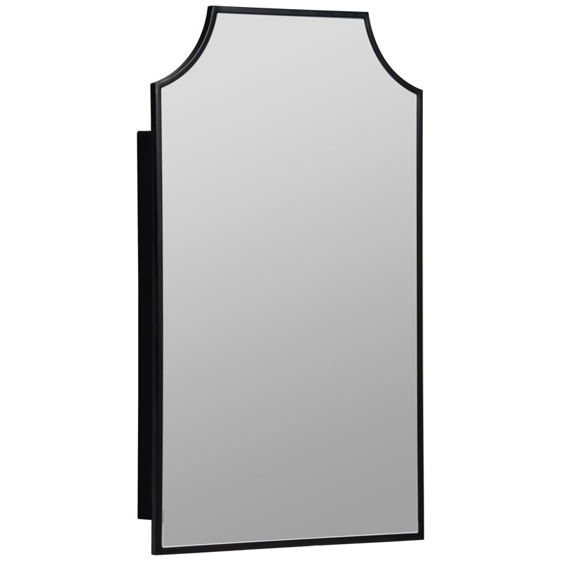 Simone Medicine Cabinet, Recess and Surface Mount,  Black