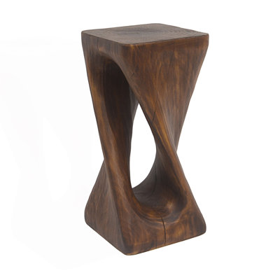 Outdoor Side Table, Twist Shape End Table, Decorative Accent Table