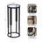 Round Glass and Metal Drink Table