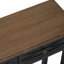 Table de hall d'entrée avec rangement - Console étroite avec 2 tiroirs et tablette, canapé de style campagnard, consoles en bois pour le hall d'entrée, salon, couloir, noir