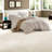 Premium Comfort Bedding Sets, Linen Cotton Blend, Terracotta Stripe Design