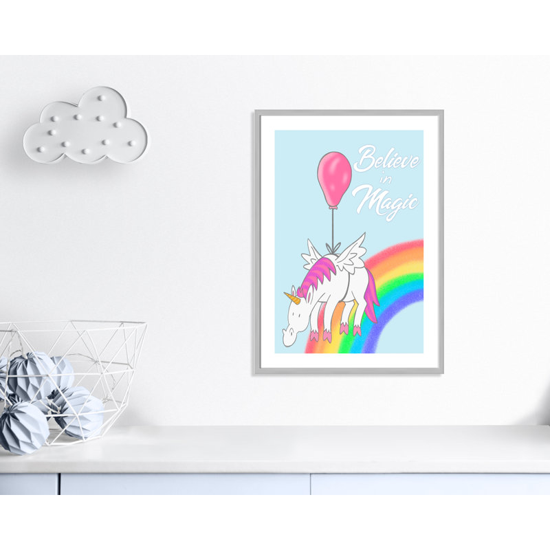 Believe in Magic 1, impression sur papier, 34.5" H x 24.5" W x 1.18" D, Encadré de boîte argent