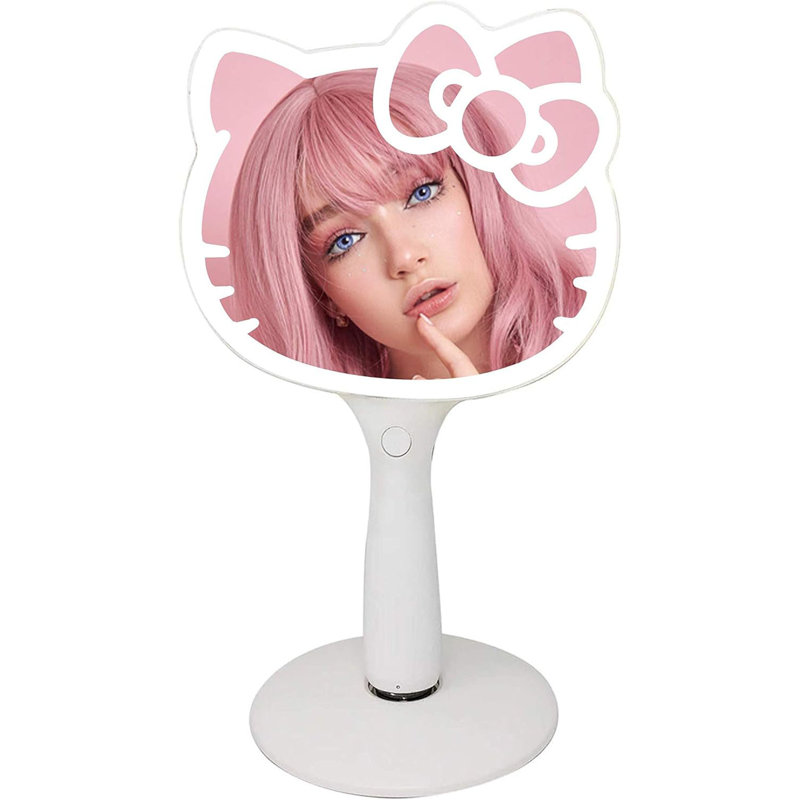 Miroir de maquillage avec base de maquillage et luminosité réglable