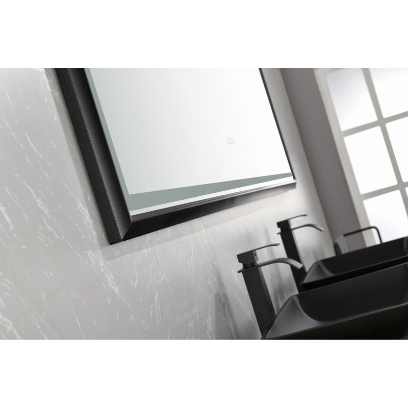 Miroir de salle de bain super lumineux avec lumières, miroir de salle de bain mural avec miroir en métal et miroir à DEL à intensité variable