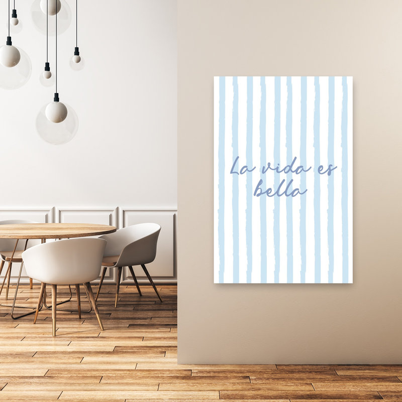 «La Vida Es Bella Serene Elegant Serene Contemporary», reproduction d'art murale, H 48 po x l 32 po