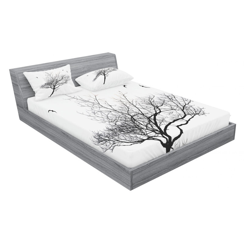 Microfiber Sheet Set, Queen Sheet Set with Fitted Sheet