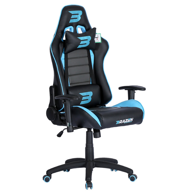 BraZen Sentinel Elite PC Gaming Chair, Blue/Black