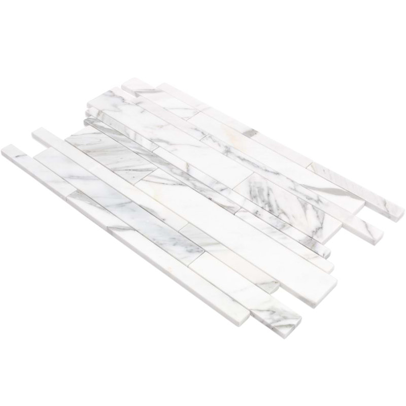 Calacatta 12x18 Polished Tumbled Marble Mosaic Tile