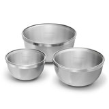 Glass and Silicone Stainless Steel 6 Piece Mixing Bowl Set