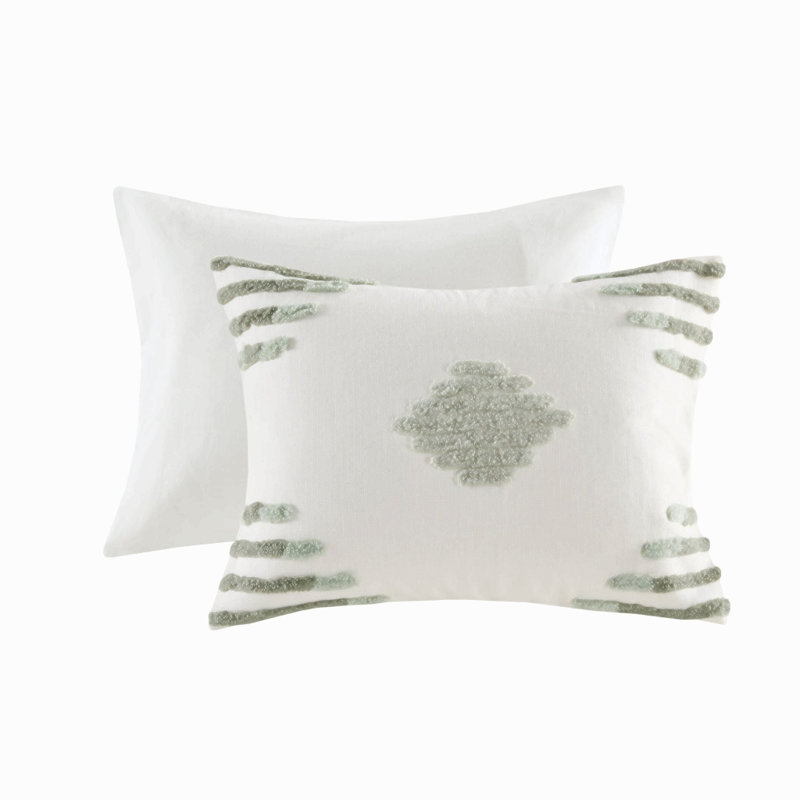 Ensemble d'édredon en chenille en mélange de coton pour lit double / grand 3 pièces