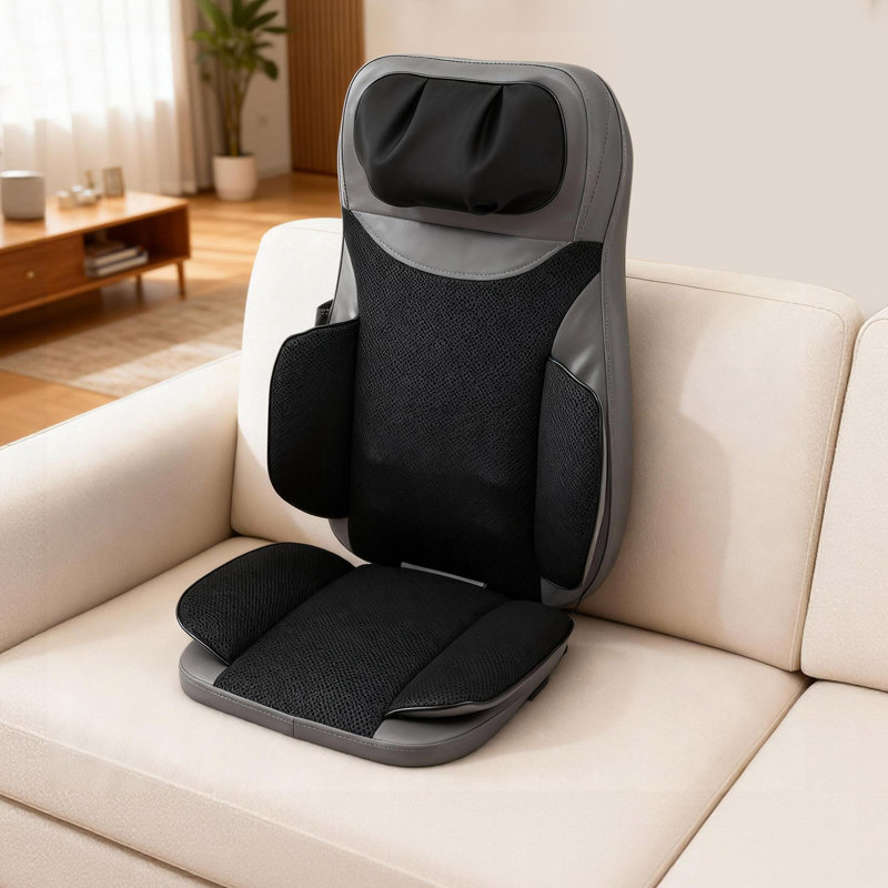 5 In 1 Heated Massage Seat Cushion With Multi-Mode Control, Ergonomic Full Back & Neck Massage Chair Pad For Home, Office And Car