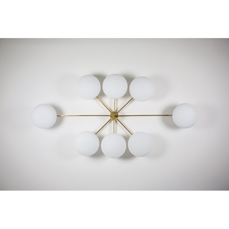 STELLA EVENING - Light 60" Sputnik Sphere Semi Flush Mount