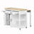 47 inch Kitchen Island with Extendable Dining Table, Rubber Wood Veneer Kitchen Table with Internal Storage Rack, Power Outlet, Kitchen island with Storage 2 Drawers 2 Cabinet,White-308958956