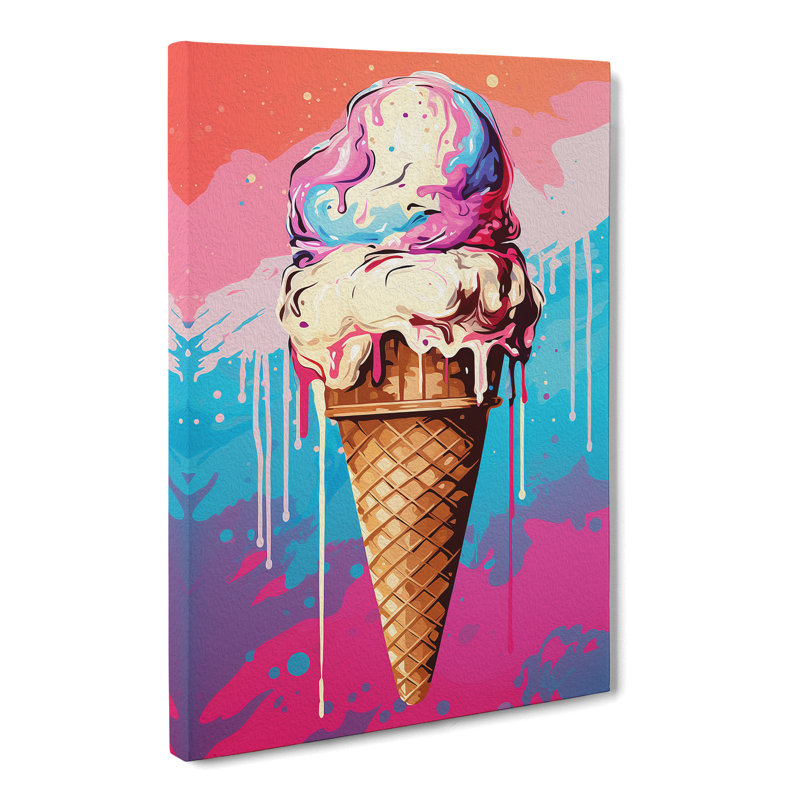 Ice Cream Pop No.2 - No Frame Print, 50cm H x 35cm W x 3cm D