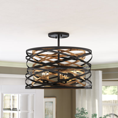 Brayden Studio Harnett Dark Bronze Finish Pendant Light