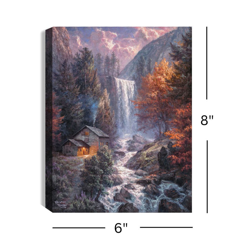 Gullion - Secret Falls 8x6 Lighted Tabletop Canvas