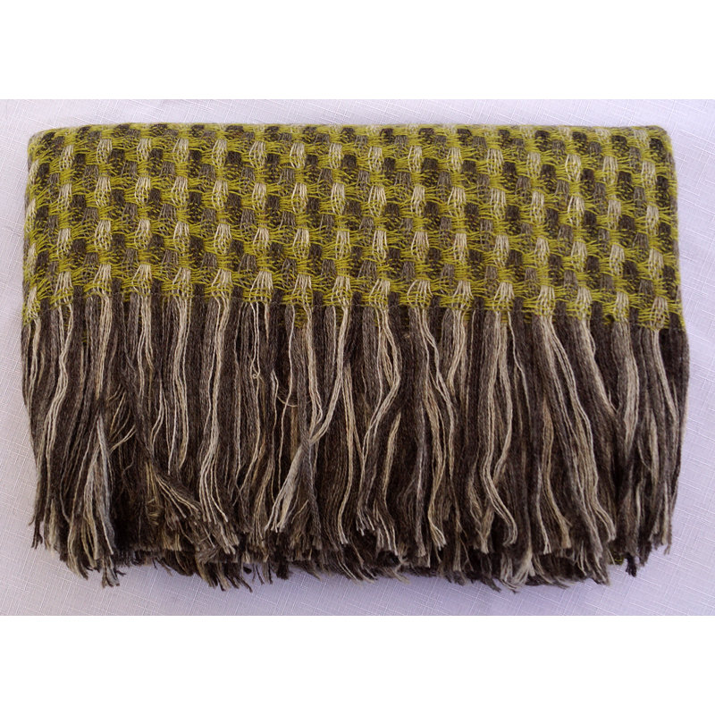 Hand Woven Throw Blanket, Moss