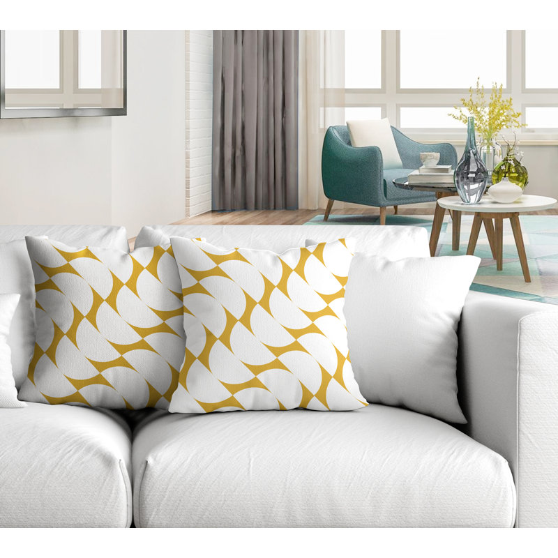 Coussin Piers, L 19 po x H 19 po, Jaune