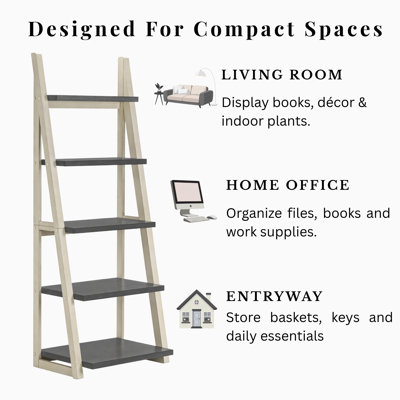 5-Tier Ladder Bookcase