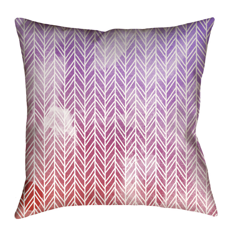 Coussin Katelyn Elizabeth, 14 po x 14 po, Rouge / Mauve