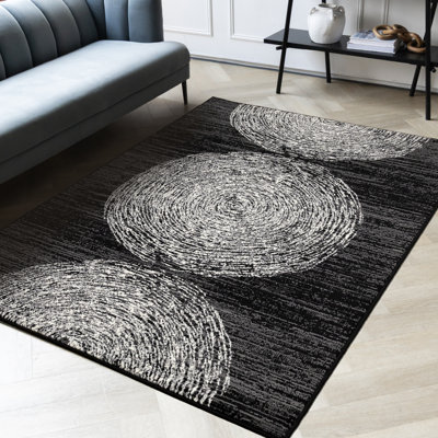 Tapis noir et blanc Manzelli