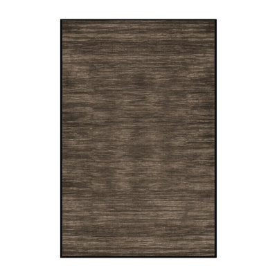 Tapis brun uni lavable à la machine