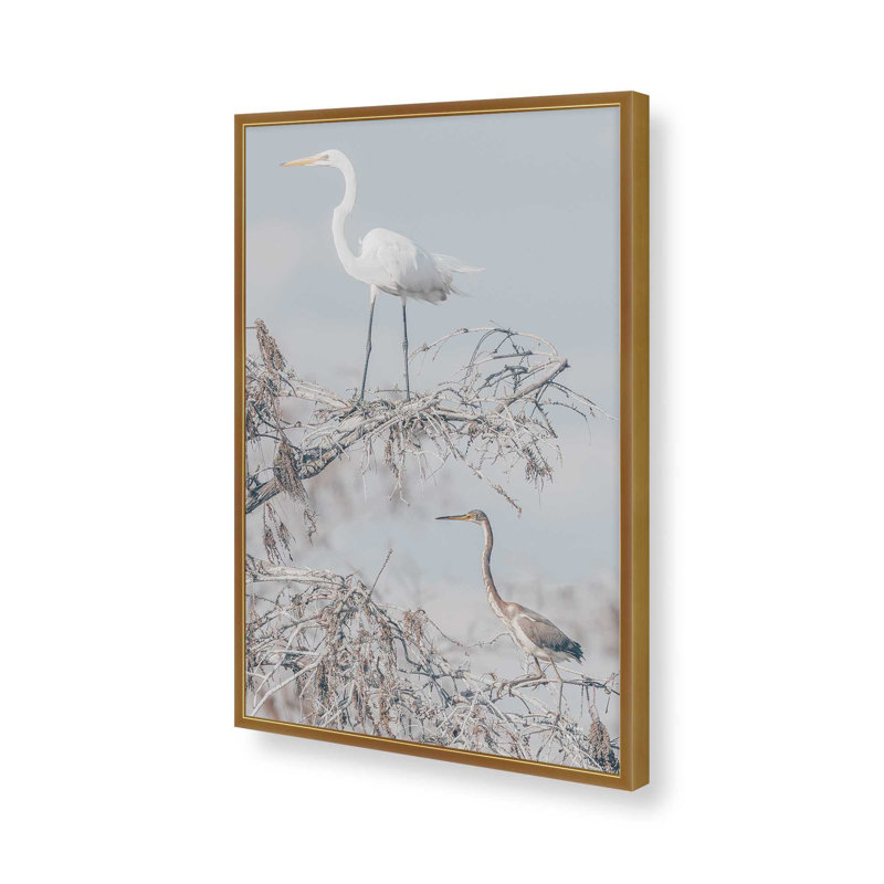 Everglades Pair by Nathan Larson Art Print, 18" H x 12" W, Gold