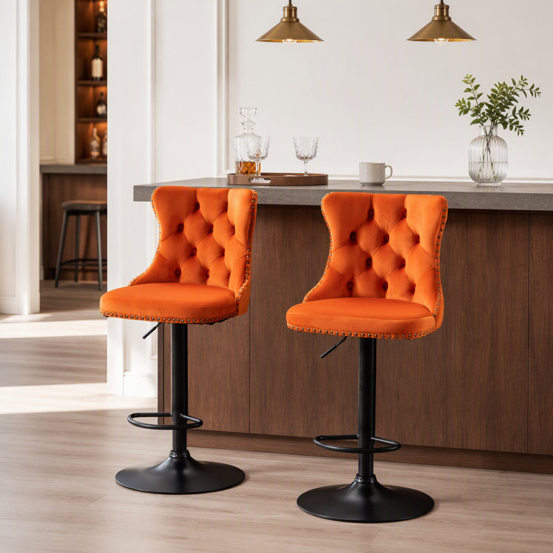 Swivel Upholstered Counter Stool