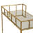 Craner Metal and Glass Two-Tier Bar Cart with Decorative Frame and Rolling Casters for Stylish Serving and Storage