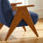 28"W Upholstered Arm Chair with Wood Legs-1889596525